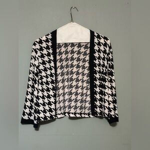 Madison Leigh Black and White Houndstooth Sweater